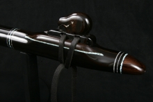 Nigerian Ebony Native American Flute, Minor, Bass B-3, #E20J